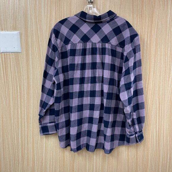 Lands' End Purple Plaid top size 20w/22w - Picture 7 of 7